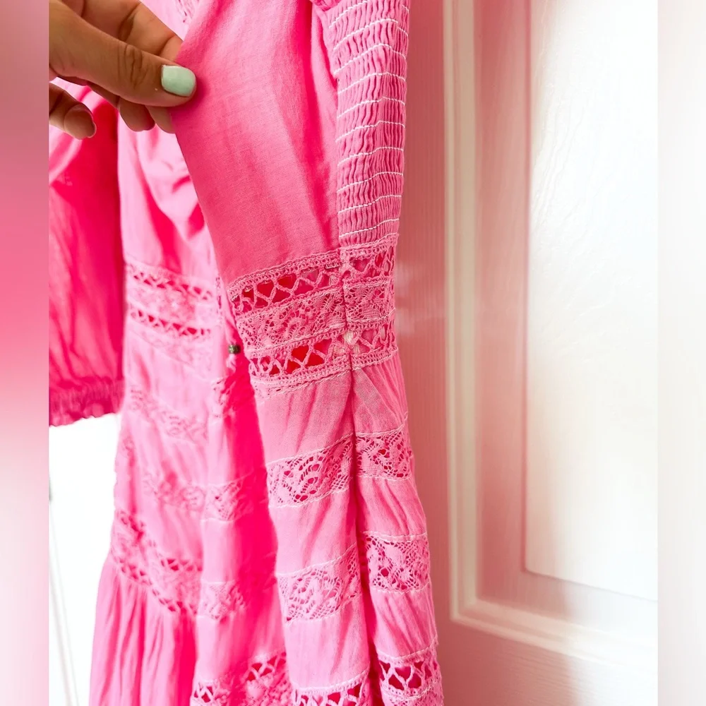 FREE PEOPLE Pink Boho Women's Dress - Size XSmall